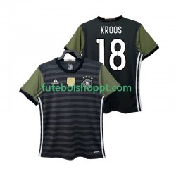 Camisola Homem Alemanha KROOS 18 2016 Retro Alternativa Equipamento Manga Curta