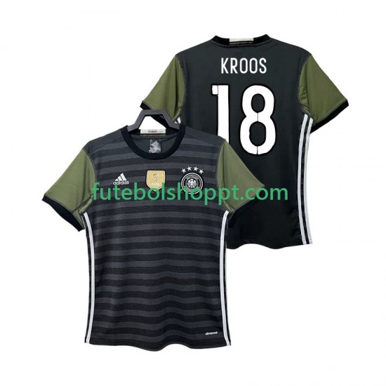 Camisola Homem Alemanha KROOS 18 2016 Retro Alternativa Equipamento Manga Curta