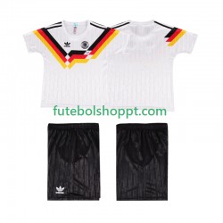 Camisola Júnior Alemanha Retro Principais Equipamento 1990 Manga Curta