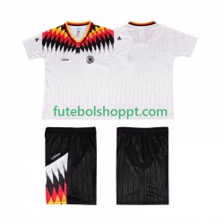 Camisola Júnior Alemanha Retro Principais Equipamento 1994 Manga Curta