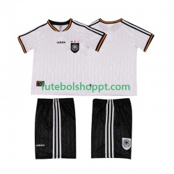 Camisola Júnior Alemanha 1996 Retro Principais Equipamento Manga Curta