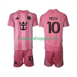 Camisola Júnior Inter Miami Lionel Messi 10 Principais Equipamento 2025 Manga Curta
