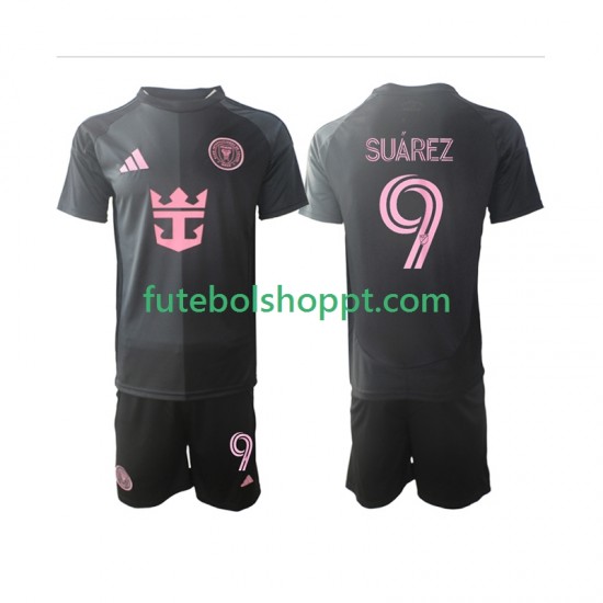 Camisola Júnior Inter Miami Luis Suarez 9 Alternativa Equipamento 2025 Manga Curta
