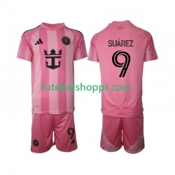 Camisola Júnior Inter Miami Luis Suarez 9 Principais Equipamento 2025 Manga Curta