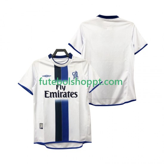 Camisola Homem Inter de Milão 2003 Retro Alternativa Equipamento 2004 Manga Curta
