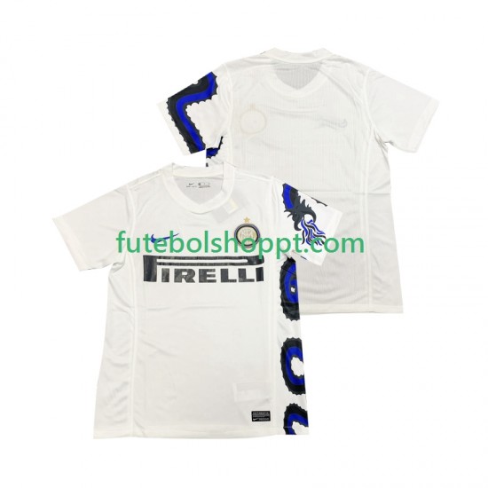 Camisola Homem Inter de Milão Retro Alternativa Equipamento 2011 2010 Manga Curta