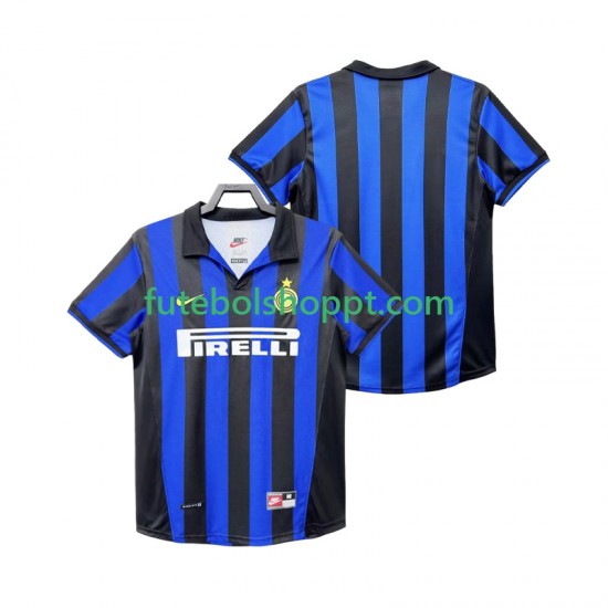 Camisola Homem Inter de Milão Retro Principais Equipamento 1998 1999 Manga Curta
