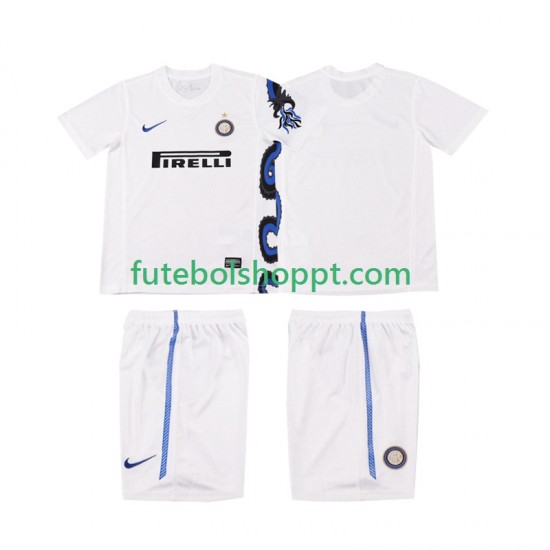 Camisola Júnior Inter de Milão Retro Alternativa Equipamento 2011 2010 Manga Curta