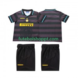 Camisola Júnior Inter de Milão 1997 Retro Terceiro Equipamento 1998 Manga Curta