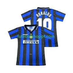 Camisola Homem Inter de Milão Ronaldo 10 1997 Retro Principais Equipamento 1998 Manga Curta