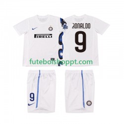 Camisola Júnior Inter de Milão Ronaldo 9 Retro Alternativa Equipamento 2011 2010 Manga Curta