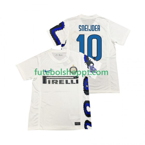 Camisola Homem Inter de Milão SNEIJDER 10 Retro Alternativa Equipamento 2011 2010 Manga Curta