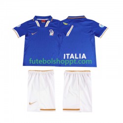 Camisola Júnior Itália 1996 Retro Principais Equipamento Manga Curta