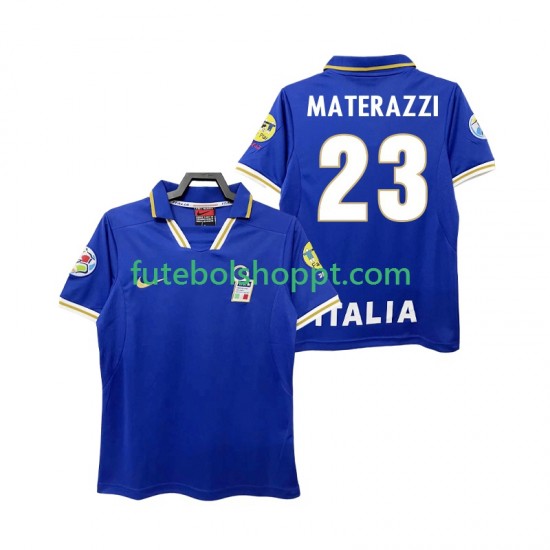 Camisola Homem Itália MATERAZZI 23 1996 Retro Principais Equipamento Manga Curta
