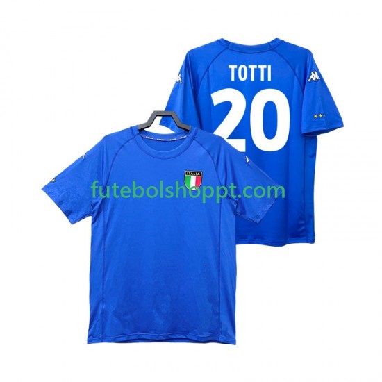 Camisola Homem Itália Totti 20 2000 Retro Principais Equipamento Manga Curta