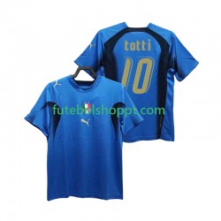 Camisola Homem Itália Totti 20 Retro Principais Equipamento 2006 Manga Curta Camisola Homem Itália Totti 20 Retro Principais Equipamento 2006 Manga Curta
