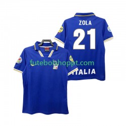 Camisola Homem Itália ZOLA 21 1996 Retro Principais Equipamento Manga Curta Camisola Homem Itália ZOLA 21 1996 Retro Principais Equipamento Manga Curta