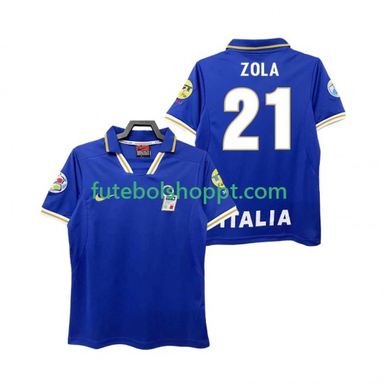 Camisola Homem Itália ZOLA 21 1996 Retro Principais Equipamento Manga Curta