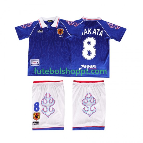 Camisola Júnior Japão NAKATA 8 Retro Principais Equipamento 1998 Manga Curta