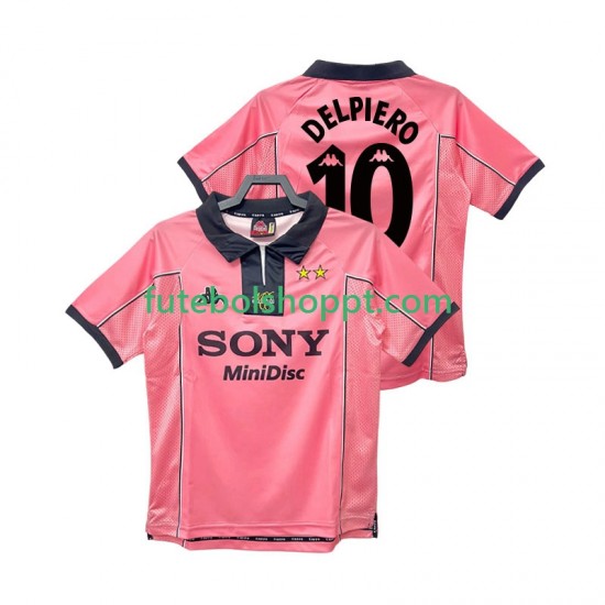Camisola Homem Juventus DEL PIER0 10 1997 Retro Alternativa Equipamento 1998 Manga Curta