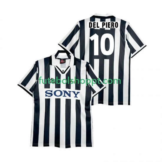 Camisola Homem Juventus DEL PIERO 10 1995 1996 Retro Principais Equipamento Manga Curta