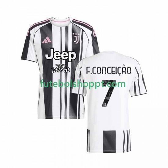 Camisola Homem Juventus Francisco Conceicao 7 Principais Equipamento 2025-2026 Manga Curta