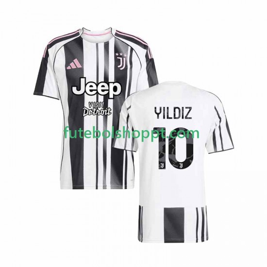 Camisola Homem Juventus Kenan Yildiz 10 Principais Equipamento 2025-2026 Manga Curta