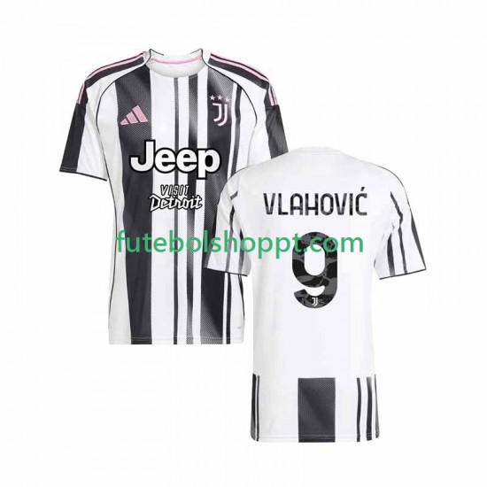 Camisola Homem Juventus Vlahovic 9 Principais Equipamento 2025-2026 Manga Curta