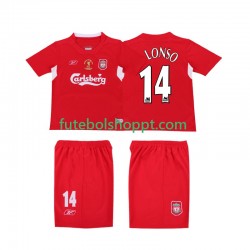 Camisola Homem Liverpool ALONSO 14 LWP 2005 Retro Principais Equipamento 2004 Manga Curta