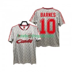 Camisola Homem Liverpool BARNES 10 1989 1991 Retro Alternativa Equipamento Manga Curta