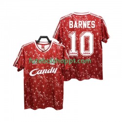 Camisola Homem Liverpool BARNES 10 1989 1991 Retro Principais Equipamento Manga Curta