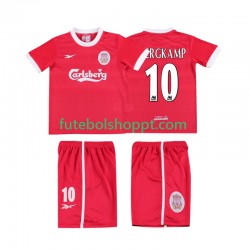 Camisola Júnior Liverpool BERGKAMP 10 LWP 1997 Retro Principais Equipamento 1998 Manga Curta