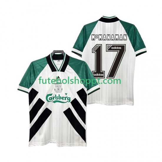 Camisola Homem Liverpool MCMANAMAN 17 1993 1995 Retro Alternativa Equipamento Manga Curta