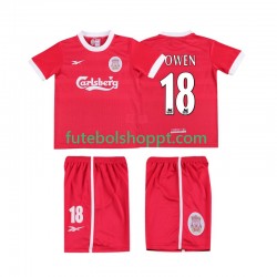 Camisola Júnior Liverpool OWEN 18 LWP 1997 Retro Principais Equipamento 1998 Manga Curta