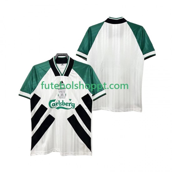 Camisola Homem Liverpool 1993 1995 Retro Alternativa Equipamento Manga Curta