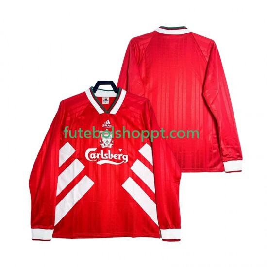 Camisola Homem Liverpool 1993 1995 Retro Principais Equipamento Manga Comprida