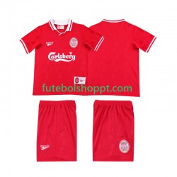 Camisola Júnior Liverpool LWP 1996 1997 Retro Principais Equipamento Manga Curta