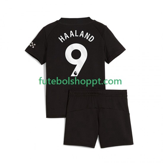 Camisola Júnior Manchester City Erling Haaland 9 Alternativa Equipamento 2025-2026 Manga Curta