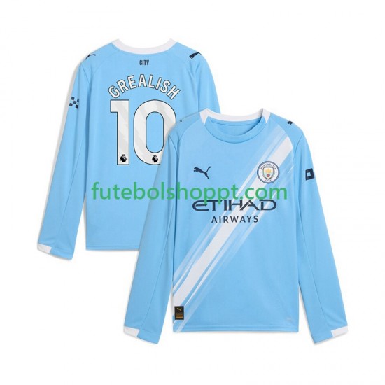Camisola Homem Manchester City Jack Grealish 10 Principais Equipamento 2025-2026 Manga Comprida