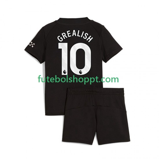 Camisola Júnior Manchester City Jack Grealish 10 Alternativa Equipamento 2025-2026 Manga Curta