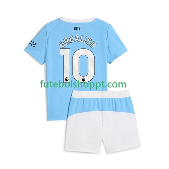 Camisola Júnior Manchester City Jack Grealish 10 Principais Equipamento 2025-2026 Manga Curta