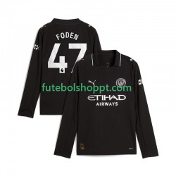 Camisola Homem Manchester City Phil Foden 47 Alternativa Equipamento 2025-2026 Manga Comprida