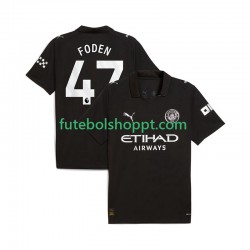 Camisola Homem Manchester City Phil Foden 47 Alternativa Equipamento 2025-2026 Manga Curta