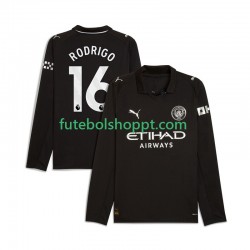 Camisola Homem Manchester City Rodrigo Hernandez 16 Alternativa Equipamento 2025-2026 Manga Comprida