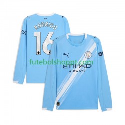 Camisola Homem Manchester City Rodrigo Hernandez 16 Principais Equipamento 2025-2026 Manga Comprida