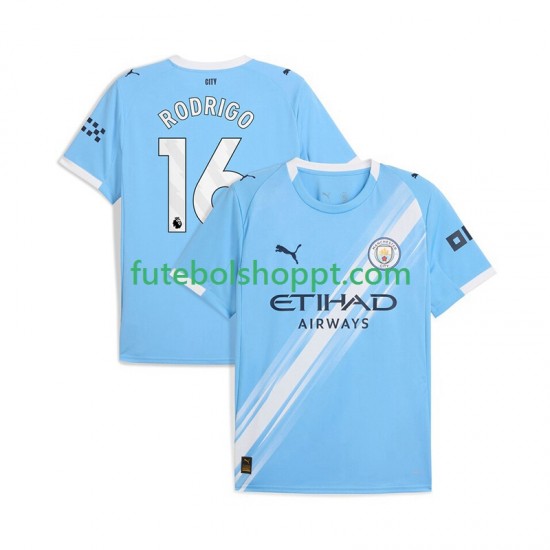 Camisola Homem Manchester City Rodrigo Hernandez 16 Principais Equipamento 2025-2026 Manga Curta