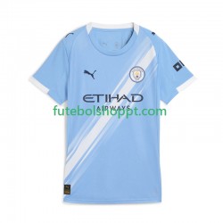 Camisola Mulher Manchester City Principais Equipamento 2025-2026 Manga Curta