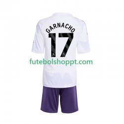 Camisola Júnior Manchester United Alejandro Garnacho 17 Alternativa Equipamento 2025-2026 Manga Curta