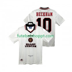 Camisola Homem Manchester United BECKEHAM 10 1996 1997 Retro Alternativa Equipamento Manga Curta