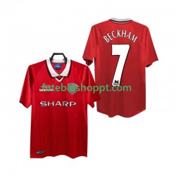 Camisola Homem Manchester United BECKHAM 7 2000 Retro Principais Equipamento 1999 Manga Curta